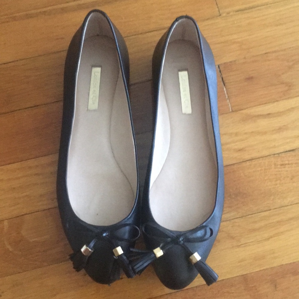 Louise et cie black flats shoes tassel